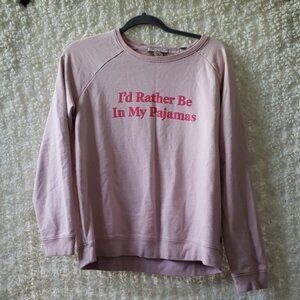 Scotch & Soda Id rather be in my pajama Crew-Neck pullover pink sweater large